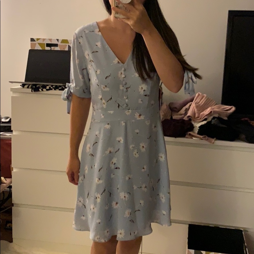 Blue floral dress
